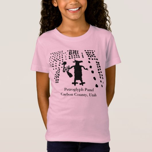 Petroglyph Panel Spider Woman & Coyote T-shirt (Voorkant)