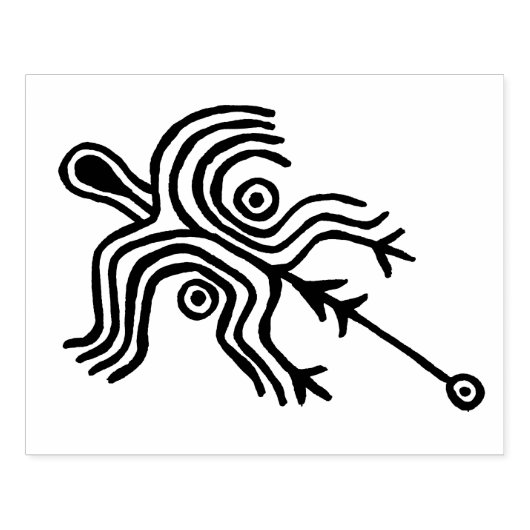 Petroglyph Rock Art Shaman Rubber Stamp Rubberstempel (Afrduk)