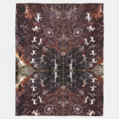 PETROGLYPH SOUTHWESTERN NATIVE INDIAN DESIGN FLEECE DEKEN (Voorkant)