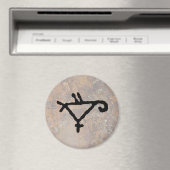 Petroglyph van een gestileerde papegaai magneet (Insitu (Vaatwasser))