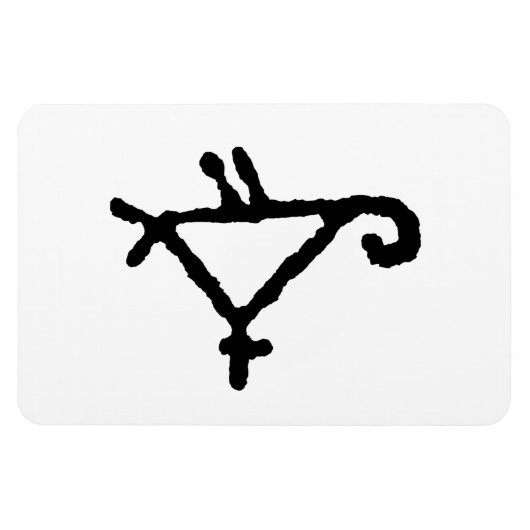 Petroglyph van een gestileerde papegaai magneet (Horizontaal)