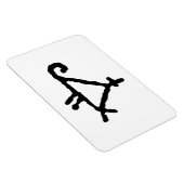 Petroglyph van een gestileerde papegaai magneet (Rechterzijde)