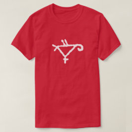Petroglyph van een gestileerde papegaai t-shirt