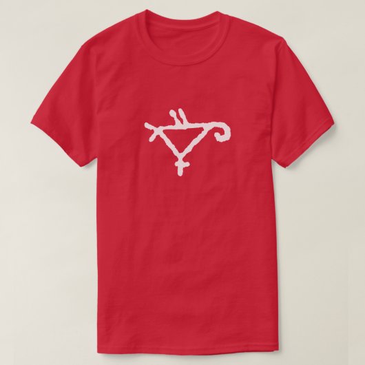 Petroglyph van een gestileerde papegaai t-shirt (Design voorkant)