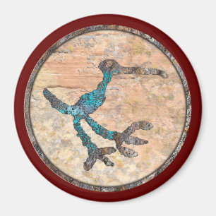 Petroglyph van een vogel, Petrified Forest Nationa Magneet