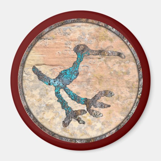 Petroglyph van een vogel, Petrified Forest Nationa Magneet (Voorkant)