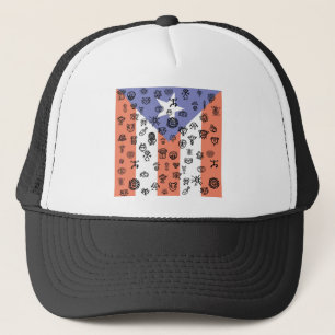 Petroglyphed Flag Trucker Pet