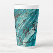 Petroglyphs American Indian Kokopelli Latte Mok (Voorkant)