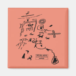 Petroglyphs at Atlatl Rock at Valley of Fire State Magneet