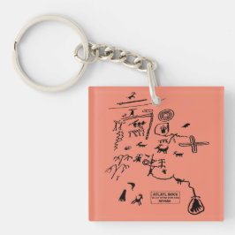 Petroglyphs at Atlatl Rock at Valley of Fire State Sleutelhanger