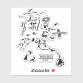 Petroglyphs at Atlatl Rock at Valley of Fire State Sticker