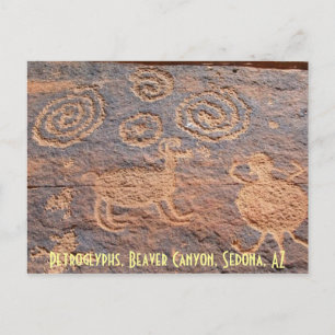 Petroglyphs, Beaver Canyon, Sedo... Briefkaart