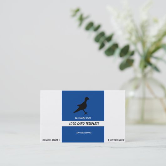 Petroglyphs Black Bird Logo Visitekaartje (Staand voorkant)