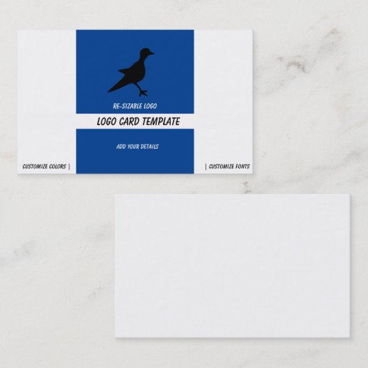 Petroglyphs Black Bird Logo Visitekaartje (Voorkant / Achterkant)