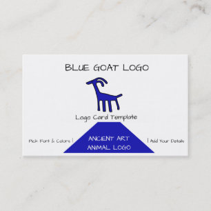 Petroglyphs Blue Goat Logo Visitekaartje