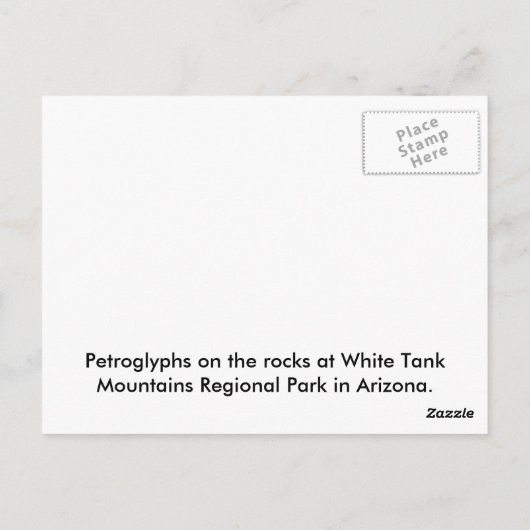 Petroglyphs Briefkaart (Achterkant)