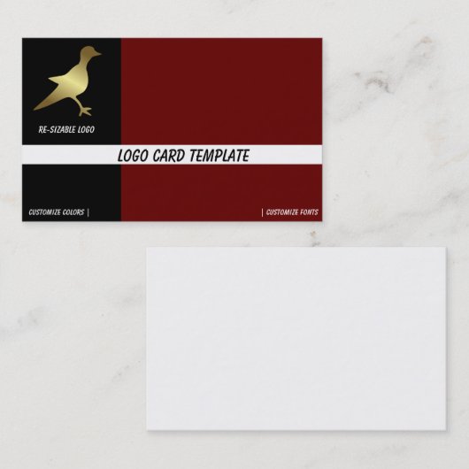 Petroglyphs Gold Bird Logo Visitekaartje (Voorkant / Achterkant)