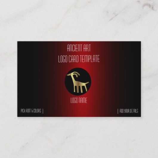 Petroglyphs Gold Goat Logo Visitekaartje (Voorkant)