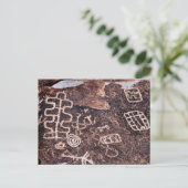 PETROGLYPHS NEVADA DESERT AMERICAN SOUTHWEST BRIEFKAART (Staand voorkant)