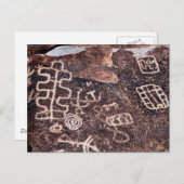 PETROGLYPHS NEVADA DESERT AMERICAN SOUTHWEST BRIEFKAART (Voorkant / Achterkant)