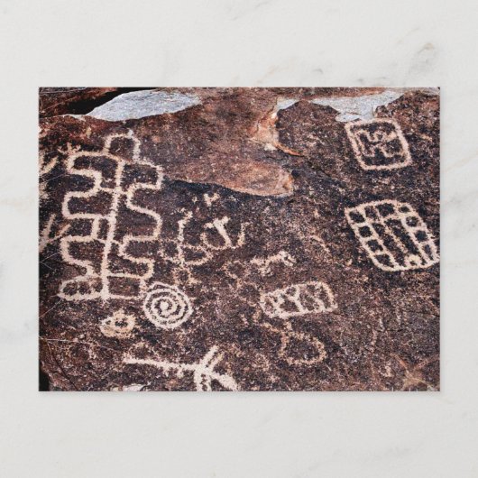 PETROGLYPHS NEVADA DESERT AMERICAN SOUTHWEST BRIEFKAART (Voorkant)
