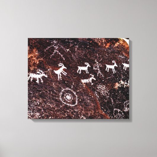 PETROGLYPHS NEVADA WOESTIJN AMERIKAANS ZUIDWESTEN CANVAS AFDRUK (Voorkant)