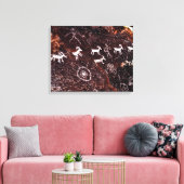PETROGLYPHS NEVADA WOESTIJN AMERIKAANS ZUIDWESTEN CANVAS AFDRUK (Insitu (Woonkamer))