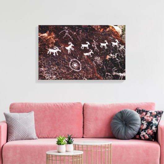 PETROGLYPHS NEVADA WOESTIJN AMERIKAANS ZUIDWESTEN CANVAS AFDRUK (Insitu (Woonkamer))