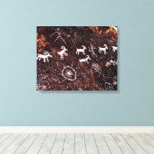 PETROGLYPHS NEVADA WOESTIJN AMERIKAANS ZUIDWESTEN CANVAS AFDRUK (Insitu (Houten vloer))