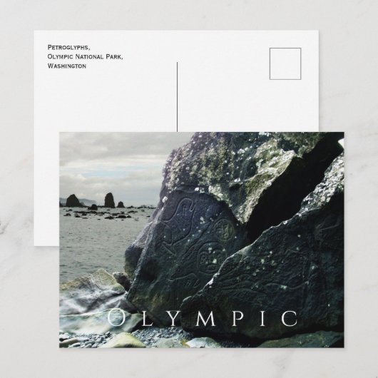 Petroglyphs, Olympic National Park, Washington Briefkaart (Voorkant / Achterkant)