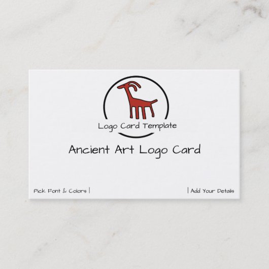 Petroglyphs Red Goat Logo Visitekaartje (Voorkant)