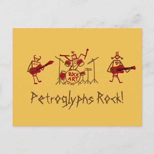 Petroglyphs Rock Band Post Card Briefkaart (Voorkant)