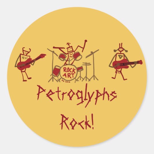 Petroglyphs Rock Band Stickers (Voorkant)