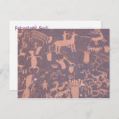 Petroglyphs Rock Briefkaart (Voorkant / Achterkant)