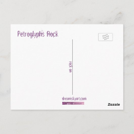 Petroglyphs Rock Briefkaart (Achterkant)