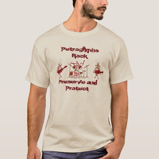 Petroglyphs Rock Preserve en bescherm T-shirt (Voorkant)