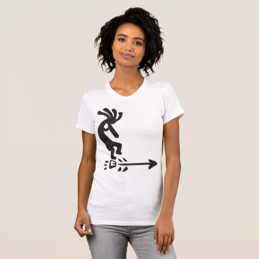 Petroglyphs Silhouette Kokopelli T-shirt (Voorkant volledig)