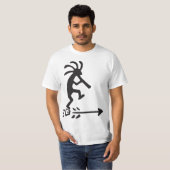 Petroglyphs Silhouette Kokopelli T-Shirt (Voorkant volledig)