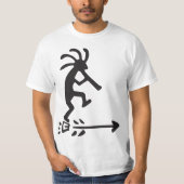 Petroglyphs Silhouette Kokopelli T-Shirt (Voorkant)