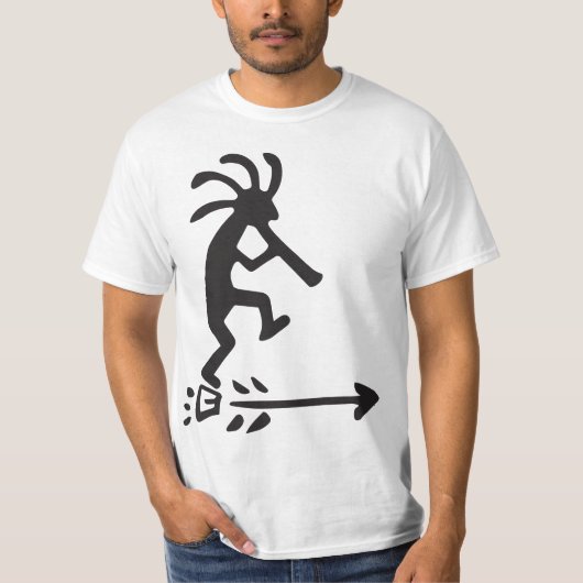Petroglyphs Silhouette Kokopelli T-Shirt (Voorkant)