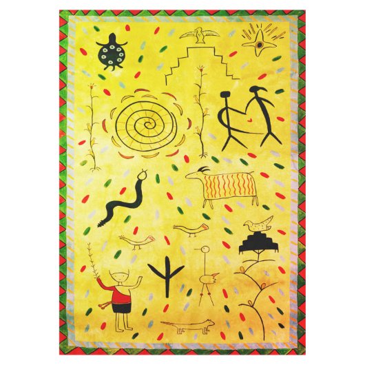 petroglyphs tablecloth tafelkleed (Voorkant)