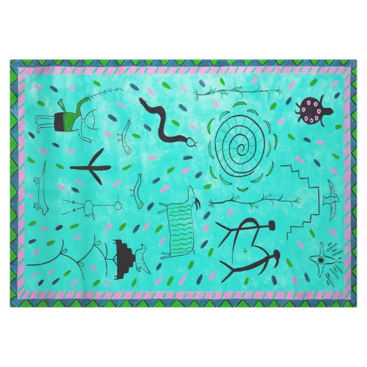 Petroglyphs Tablecloth Tafelkleed (Voorkant (Horizontaal))
