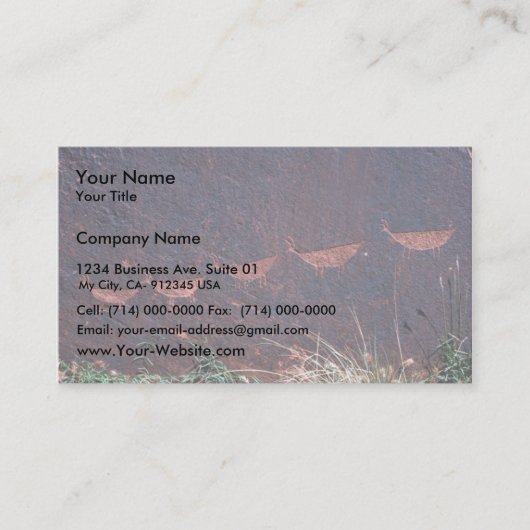 Petroglyphs Visitekaartje (Voorkant)