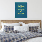 Petrol Blau Geel Quantum Lay-out Canvas Afdruk (Insitu (Slaapkamer))
