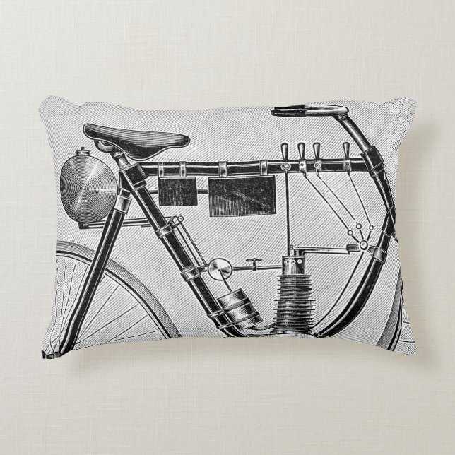 Petrolette Omega Motorcycle, 1895 Accent Kussen (Voorkant)