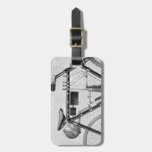 Petrolette Omega Motorcycle, 1895 Bagagelabel (Voorkant verticaal)