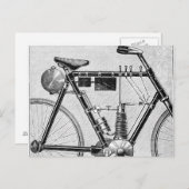 Petrolette Omega Motorcycle, 1895 Briefkaart (Voorkant / Achterkant)