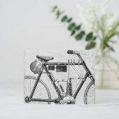 Petrolette Omega Motorcycle, 1895 Briefkaart (Staand voorkant)