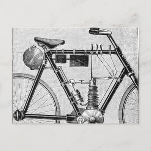 Petrolette Omega Motorcycle, 1895 Briefkaart