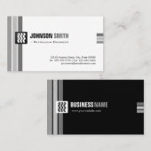 Petroleum Engineer - Creative Black White Visitekaartje (Voorkant / Achterkant)